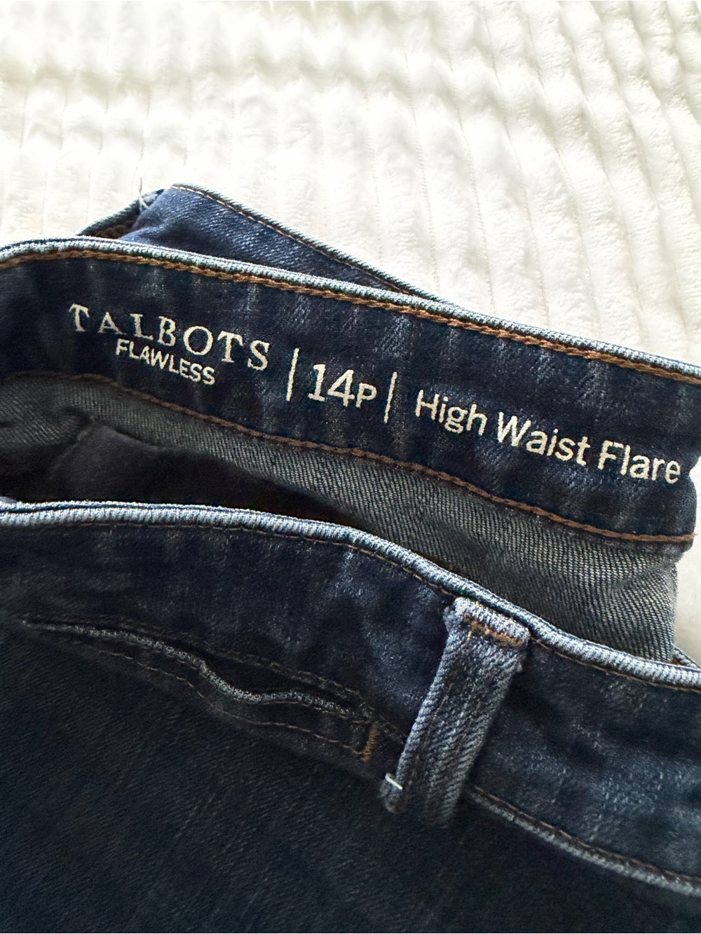 Talbots High Waist Flare Jeans - Dark Indigo